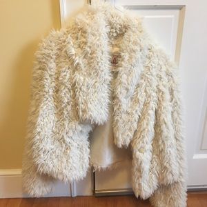 Fuzzy white jacket
